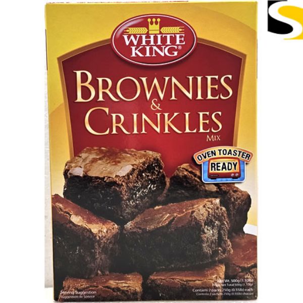Picture of White King Brownies Fudge & Crinkle Mix 500g